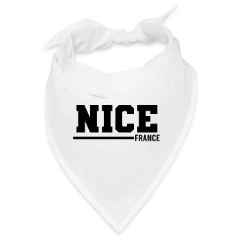 Nizza | Frankreich - Bandana - Weiß - Vorne