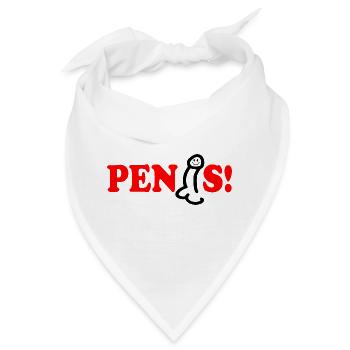 Penis - Bandana - Weiß - Vorne
