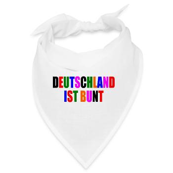 Deutschland ist bunt - Bandana - Weiß - Vorne
