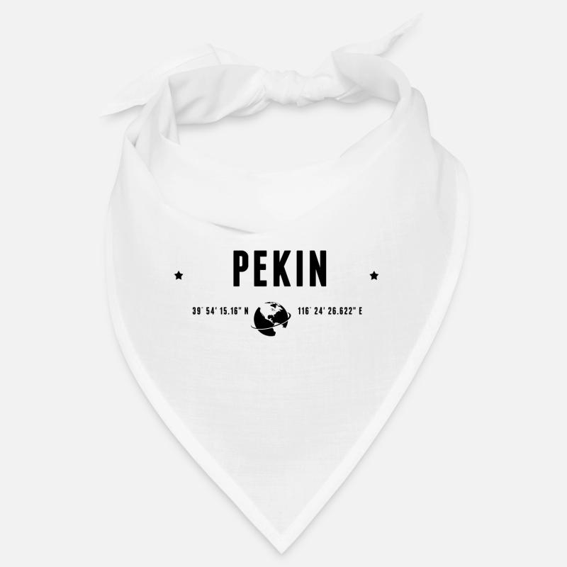 Beijing Stylized Geographical Coordinates Bandana