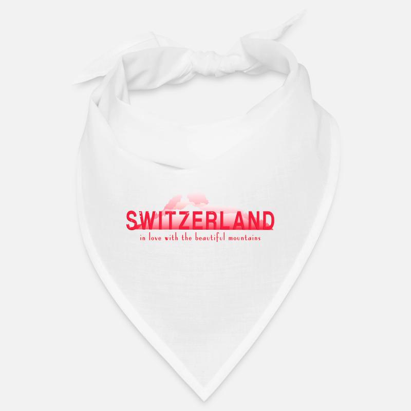 switzerland mountains - Bandana - Weiß