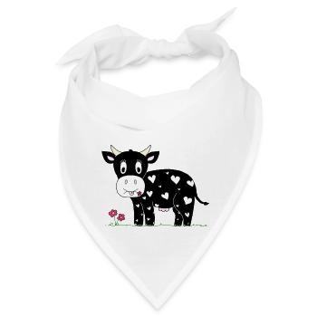 Herzliche Kuh :o) - Bandana - Weiß - Vorne