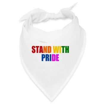stand with pride - Bandana - Weiß - Vorne