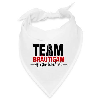 JGA team bräutigam - es eskaliert eh - Bandana - Weiß - Vorne