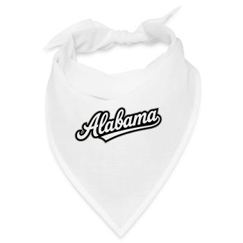 Alabama – Souvenir-Design des US-Bundesstaates - Bandana - Weiß - Vorne