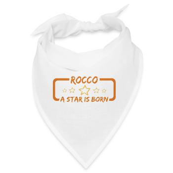 Geschenk für Rocco - Bandana - Weiß - Vorne