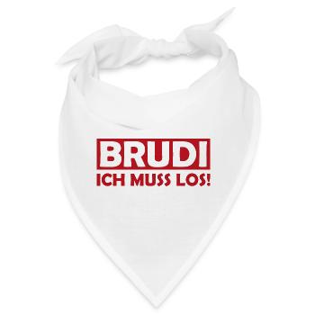 BRUDI Ich Muss Los - Bandana - Weiß - Vorne