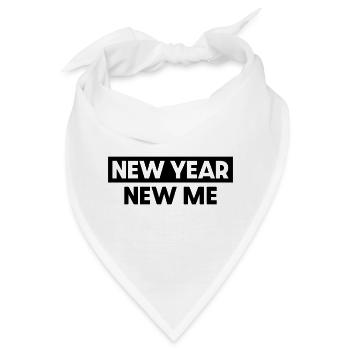 Neujahr Neues Ich - Bandana - Weiß - Vorne