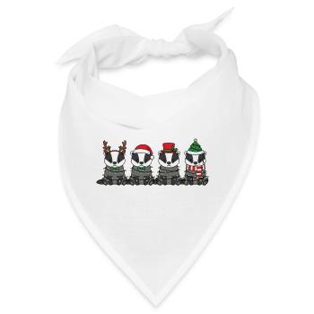 Dachs Weihnachtsmann Weihnachtsbeleuchtung - Bandana - Weiß - Vorne