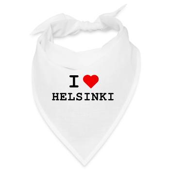 Ich liebe Helsinki - I love Helsinki - Bandana - Weiß - Vorne