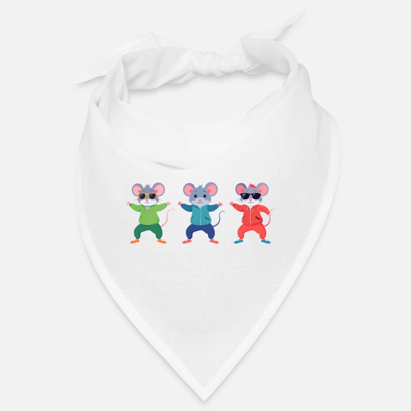 Drei coole Mäuse mit Sonnenbrille Tier Kindermotiv Bandana