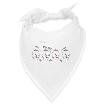 bunte Ostereier - Bandana - Weiß - Vorne