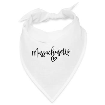 Massachusetts Heart Women's Love Massachusetts - Bandana - Weiß - Vorne