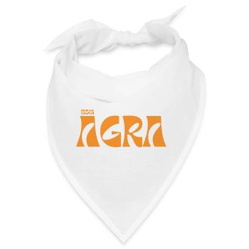 Agra India Fette Typografie - Bandana - Weiß - Vorne