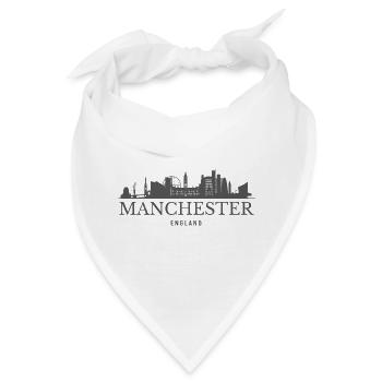 Manchester, England, Manchester-Skyline - Bandana - Weiß - Vorne