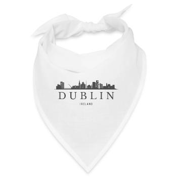 Dublin, Irland, Skyline von Dublin - Bandana - Weiß - Vorne