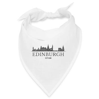 Edinburgh Schottland, Edinburgh Skyline - Bandana - Weiß - Vorne
