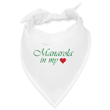 Manarola in meinem Herzen - Bandana - Weiß - Vorne