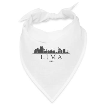 Lima, Peru, Limas Skyline - Bandana - Weiß - Vorne
