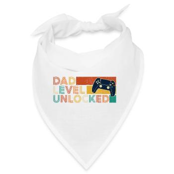 Papa-Level freigeschaltet: Gamer-Vater-Humor - Bandana - Weiß - Vorne