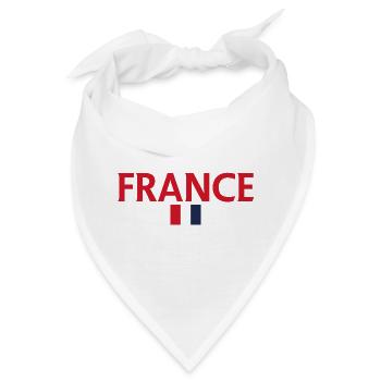 Französisches Flaggenthema: Trikolore-Stil - Bandana - Weiß - Vorne