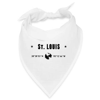 St. Louis, Missouri Koordinaten: Planet Erde - Bandana - Weiß - Vorne