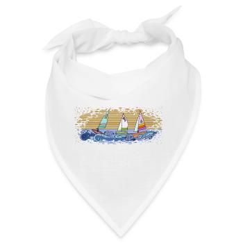 Segelboote - Bandana - Weiß - Vorne
