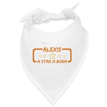 Geschenk für Alexis - Bandana - Weiß - Vorne