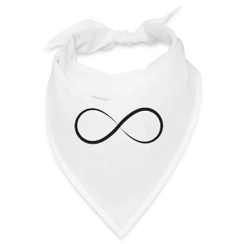 Unendliche Linie Minimalismus - Bandana - Weiß - Vorne