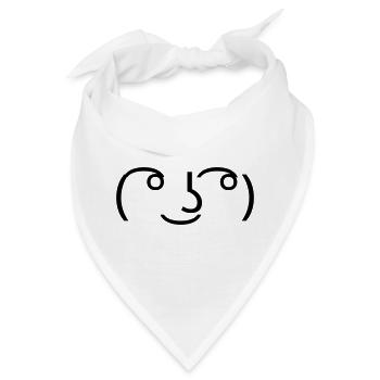 Lenny Face ( ͡° ͜ʖ ͡°) Meme Emoticon - Bandana - Weiß - Vorne