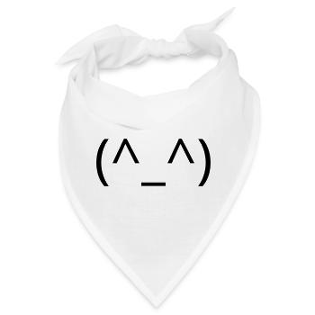 Glückliches Emoticon (^_^) Lächeln Klassiker - Bandana - Weiß - Vorne