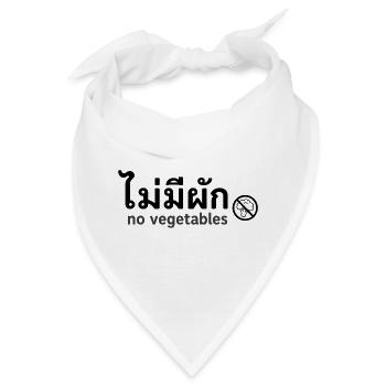 No Vegetables - Bandana - Weiß - Vorne