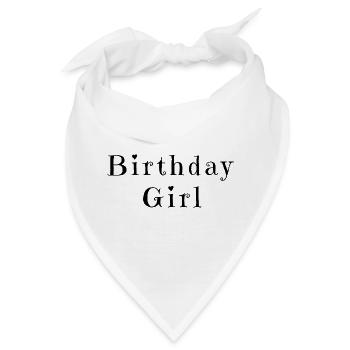 Birthday Girl – Celebration Design - Bandana - Weiß - Vorne