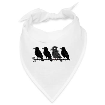 Raben im Umhang Plague-Doctor - Bandana - Weiß - Vorne