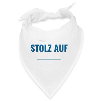 Stolz auf Blaulicht – Supporter Shirt Geschenkidee - Bandana - Weiß - Vorne