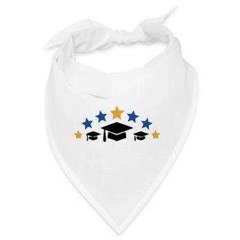 Doktorhuete Sterne Abschluss Logo - Bandana - Weiß - Vorne