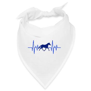 Pferd Herzschlag Reitschule - Bandana - Weiß - Vorne