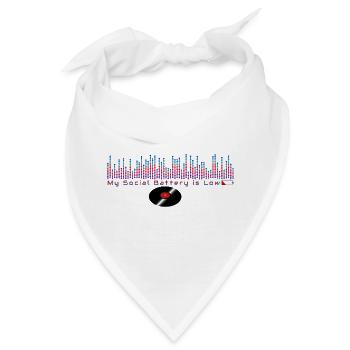 Mein Sozialakku ist leer - Bandana - Weiß - Vorne