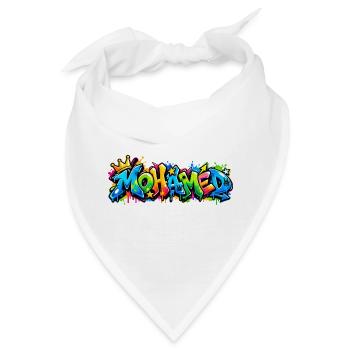 Mohamed Graffiti Arc-en-ciel: der König des Stils! - Bandana - Weiß - Vorne