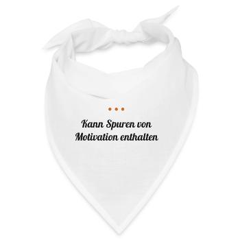 Kann Spuren von Motivation enthalten - Bandana - Weiß - Vorne