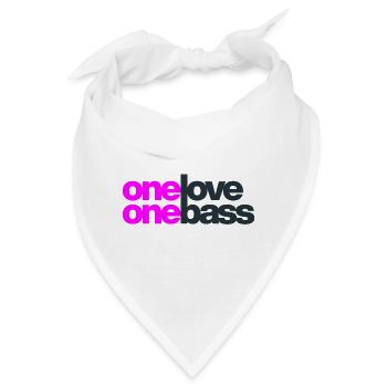 One Love One Bass - Bandana - Weiß - Vorne