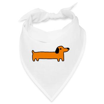 Dackel Hund Geschenk - Bandana - Weiß - Vorne