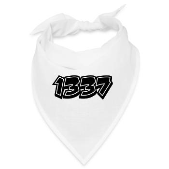 leet Noob N00b 1337 - Bandana - Weiß - Vorne