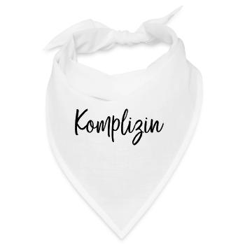 Komplizin Freundin Partnerin Geschenk - Bandana - Weiß - Vorne