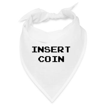 Insert Coin / Geek / Gaming / Gamer / Gamer / Game - Bandana - Weiß - Vorne