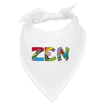 Zen und Yoga - Bandana - Weiß - Vorne