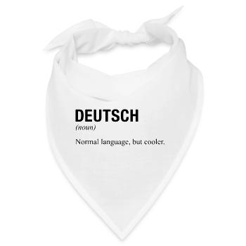 GERMAN Language deutsche Sprache - Bandana - Weiß - Vorne