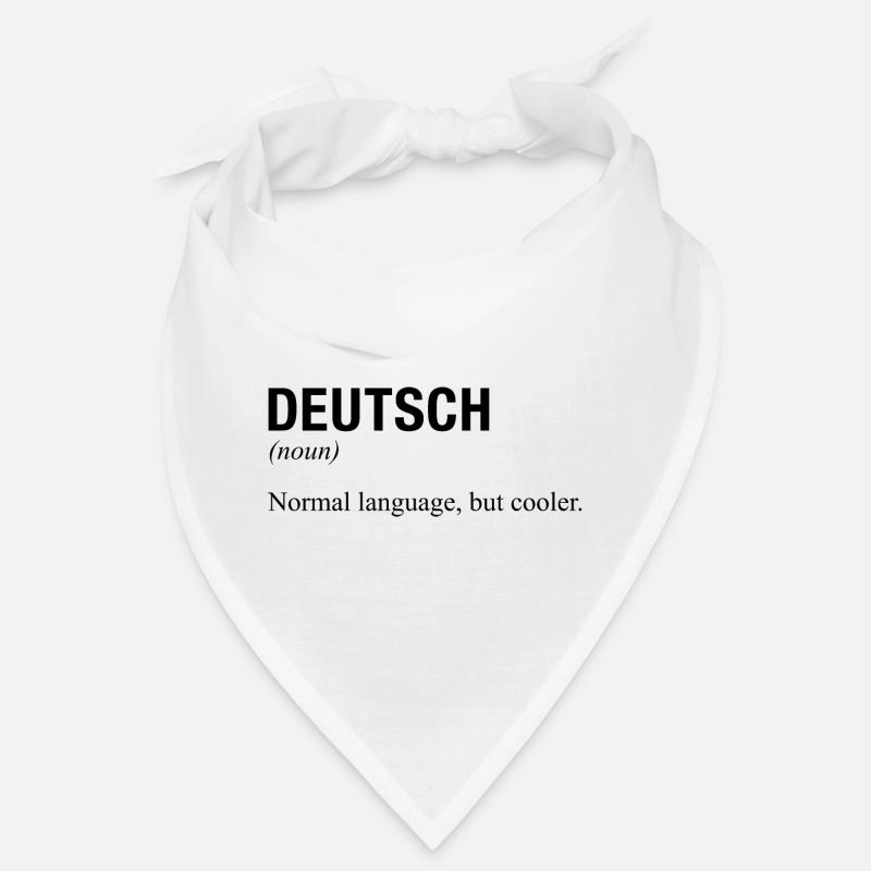 GERMAN Language deutsche Sprache - Bandana - white