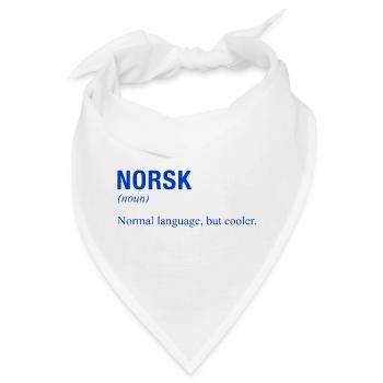 NORWEGEN Norway Norwegische Sprache Norwegisch - Bandana - Weiß - Vorne