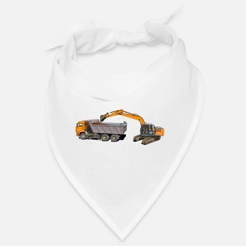 Excavator loads trucks Bandana